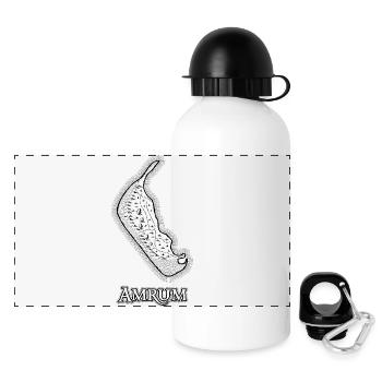 Amrum | Carte | Carte au trésor - Gourde panoramique avec couvercle 500 ml - blanc - Devant