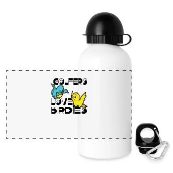 AMOUR BIRDIES Oiseaux GOLFEURS Sport Golf Club Par - Gourde panoramique avec couvercle 500 ml - blanc - Devant