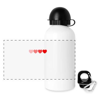 heart; heart History - Panoramic Thermal Bottle with Lid 500 ml - white - Front