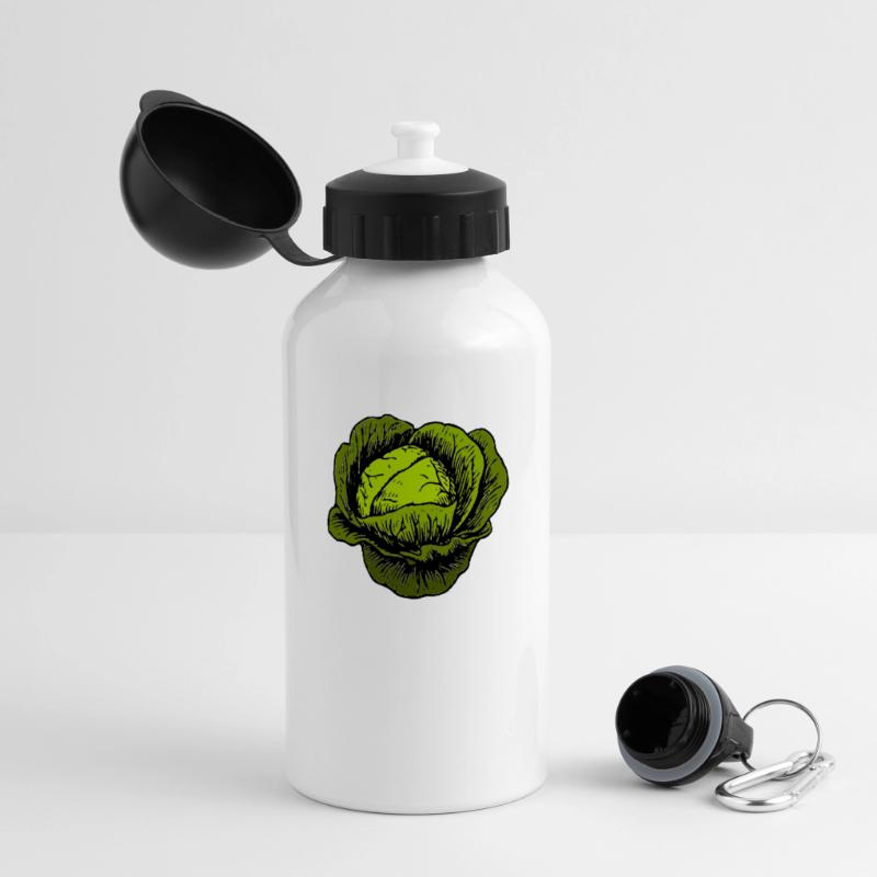 cabbage red cabbage white cabbage cabbage kale veggie gemuese Panoramic Thermal Bottle with Lid 500 ml