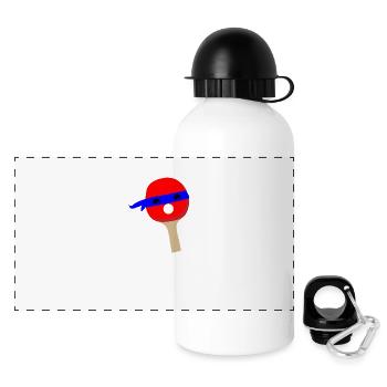 Sport sportlich Weihnachten Tischtennis Ninja - Panorama Trinkflasche mit Deckel 500 ml - Weiß - Vorne
