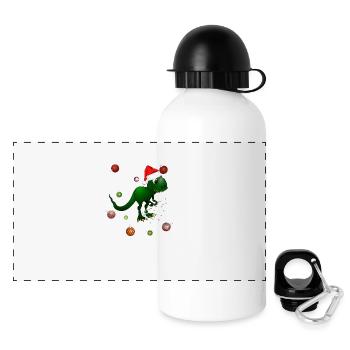 Dinosaur Noël Rawr - Gourde panoramique avec couvercle 500 ml - blanc - Devant
