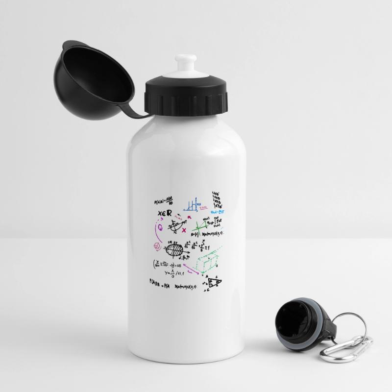 Math Complex Mathematical blackboard with formulas Panoramic Thermal Bottle with Lid 500 ml