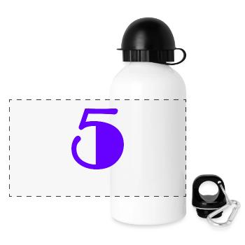 5 JAHRE. 5-JÄHRIGES JUBILÄUM. GEBURTSTAG 5 JAHRE. 5 - Panorama Trinkflasche mit Deckel 500 ml - Weiß - Vorne
