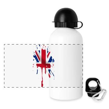 union jack - Panorama Trinkflasche mit Deckel 500 ml - Weiß - Vorne