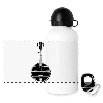 Banjo Sketch - Panoramic Thermal Bottle with Lid 500 ml - white - Front