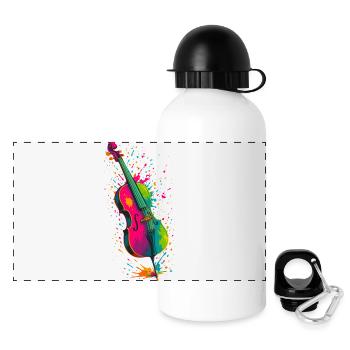 Cello Splash - Panorama Trinkflasche mit Deckel 500 ml - Weiß - Vorne