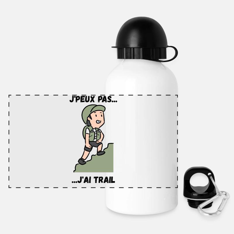 I can't I have Trail - Panoramic Thermal Bottle with Lid 500 ml - white