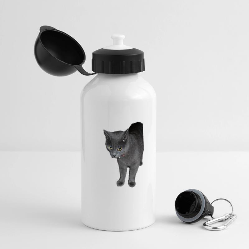 Cat black grey Panoramic Thermal Bottle with Lid 500 ml