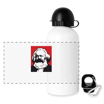 Karl Marx - Gourde panoramique avec couvercle 500 ml - blanc - Devant