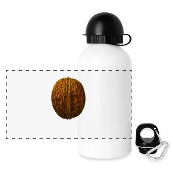 walnuts walnuss veggie gemuese fruits10 - Panorama Trinkflasche mit Deckel 500 ml - Weiß - Vorne