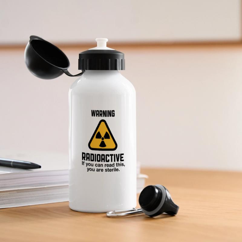 Attention: Radioactivity Panoramic Thermal Bottle with Lid 500 ml