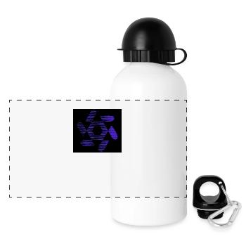 DESIGN. ART. PAPA. MAMAN. MODERNE. AFRIQUE. GEEK. - Gourde panoramique avec couvercle 500 ml - blanc - Devant