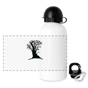 Fruit Tree October Autumn Apple Harvest Hobby Gardener - Panoramic Thermal Bottle with Lid 500 ml - white - Front