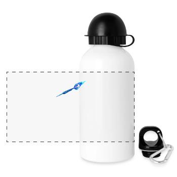 Dart bleu clair - Gourde panoramique avec couvercle 500 ml - blanc - Devant