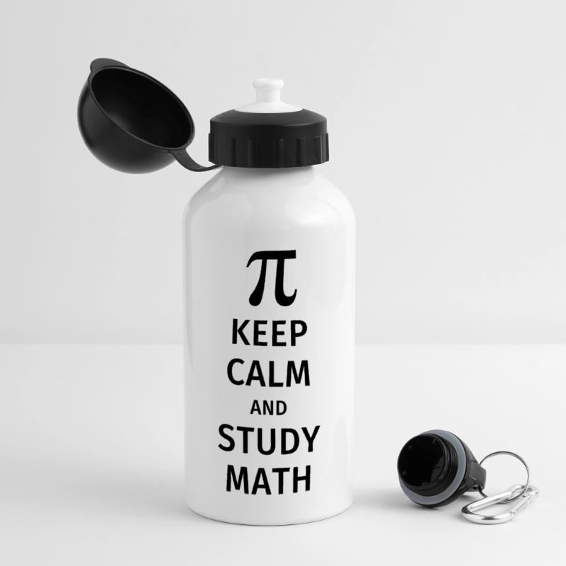 keep calm and study math Gourde panoramique avec couvercle 500 ml