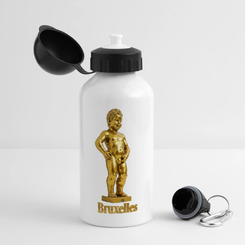 Manneken Pis de Bruxelles en oder Panorama Trinkflasche mit Deckel 500 ml