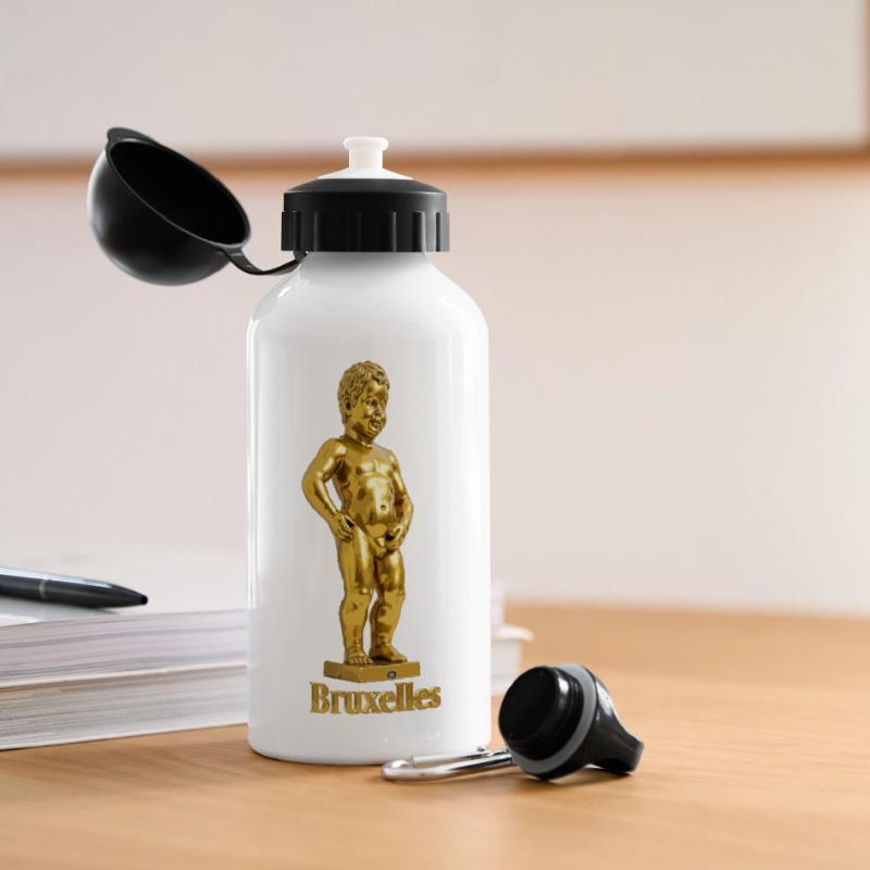 Manneken Pis de Bruxelles en oder Panorama Trinkflasche mit Deckel 500 ml