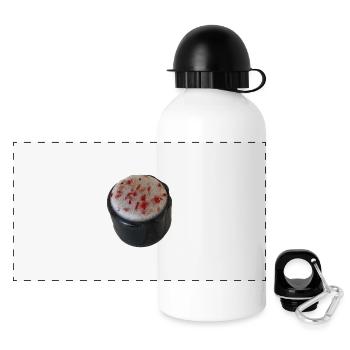SUSHI Rolle - Panorama Trinkflasche mit Deckel 500 ml - Weiß - Vorne