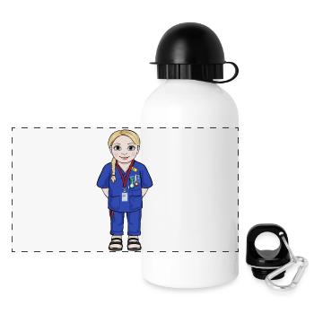 Uskan Greta - Panorama Trinkflasche mit Deckel 500 ml - Weiß - Vorne