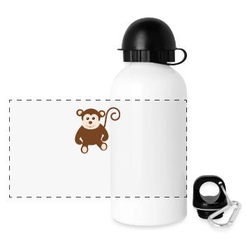 Monkey - Panoramic Thermal Bottle with Lid 500 ml - white - Front