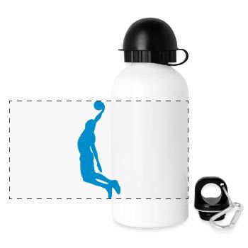basketball dunk player3 - Panoramic Thermal Bottle with Lid 500 ml - white - Front