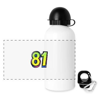 81 Number Comic - Panoramic Thermal Bottle with Lid 500 ml - white - Front