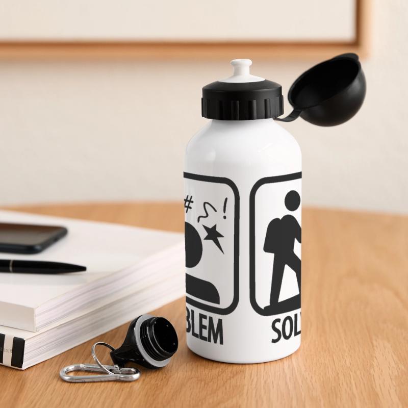 hiking: problem solved Panorama Trinkflasche mit Deckel 500 ml