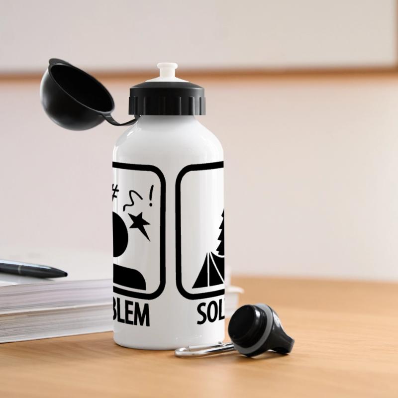 problem solved - camping Panorama Trinkflasche mit Deckel 500 ml