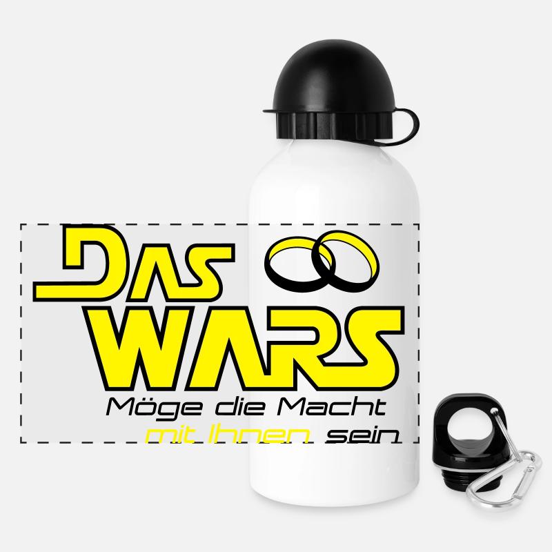 das wars mit ihnen - Panorama Trinkflasche mit Deckel 500 ml - Weiß