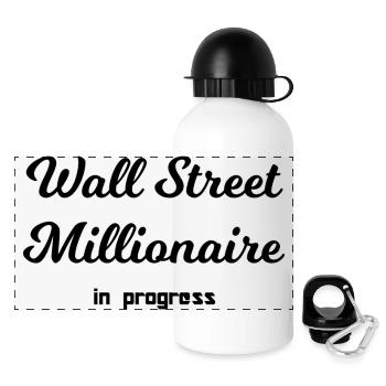 Stock market millionaire - Panoramic Thermal Bottle with Lid 500 ml - white - Front