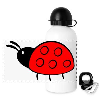 Ladybird - Panoramic Thermal Bottle with Lid 500 ml - white - Front