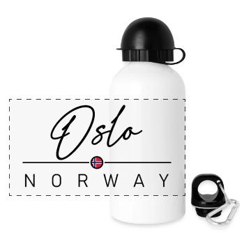 Norvège - Oslo - Norvège - Norvège - Gourde panoramique avec couvercle 500 ml - blanc - Devant