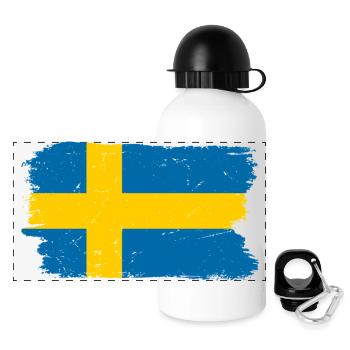 Coup de pinceau Trio de drapeaux hollandais - Gourde panoramique avec couvercle 500 ml - blanc - Devant