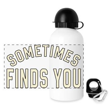 SOMETIMES FINDS YOU - Panoramic Thermal Bottle with Lid 500 ml - white - Front