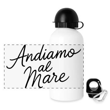 Andiamo al Mare - Panorama Trinkflasche mit Deckel 500 ml - Weiß - Vorne