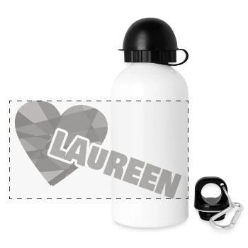 Dear Laureen - Panoramic Thermal Bottle with Lid 500 ml - white - Front