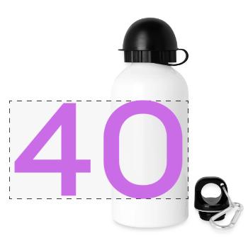 40 - Panorama Trinkflasche mit Deckel 500 ml - Weiß - Vorne
