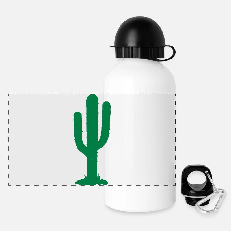 cactus - Panoramic Thermal Bottle with Lid 500 ml - white