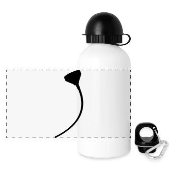 Bière entonnoir - Gourde panoramique avec couvercle 500 ml - blanc - Devant