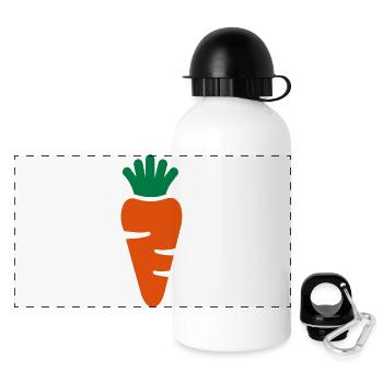 Carotte - Gourde panoramique avec couvercle 500 ml - blanc - Devant