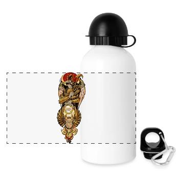 Horus et l’œil qui voit tout - Gourde panoramique avec couvercle 500 ml - blanc - Devant