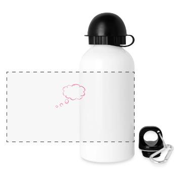 Gedankenblase Blase Gedanken Rosa - Panoramic Thermal Bottle with Lid 500 ml - white - Front