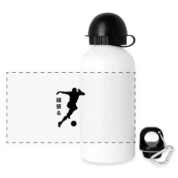 Motivation des japanischen Fußballs - Panorama Trinkflasche mit Deckel 500 ml - Weiß - Vorne