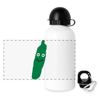 concombre bébé cadeau naissance grossesse - Gourde panoramique avec couvercle 500 ml - blanc - Devant
