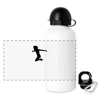 Frau Sprung - Panorama Trinkflasche mit Deckel 500 ml - Weiß - Vorne