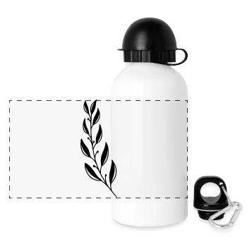Magnolia branch - Panoramic Thermal Bottle with Lid 500 ml - white - Front