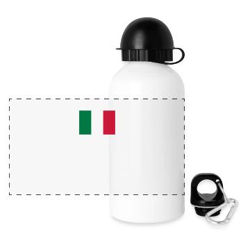 Drapeau national d'Italie - Gourde panoramique avec couvercle 500 ml - blanc - Devant