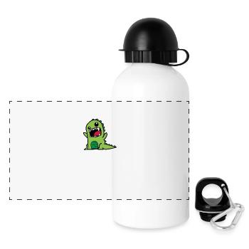 dino 312 - Panorama Trinkflasche mit Deckel 500 ml - Weiß - Vorne