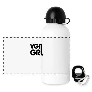 veganes T-Shirt veganes Mädchen - Panorama Trinkflasche mit Deckel 500 ml - Weiß - Vorne